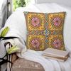 Sicilian Italy Arabesque Square Pillowcase Polyester Linen Velvet Pattern Zip Decorative Sofa Cushion Cover