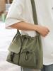 Unisex Nylon Shoulder Bag With Multiple Pockets For Daily Use And Outdoor Activities