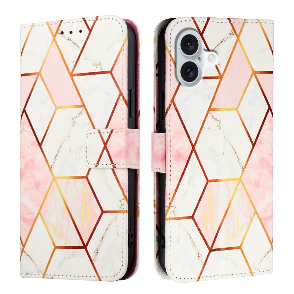 Магнитный противоударный чехол из искусственной кожи с розово-золотым геометрическим мраморным узором для iPhone, Samsung, Huawei, Xiaomi, Vivo, Oppo, Moto, Tecno, TCL, ZTE, Infinix, itel.Подробнее