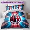 Ac Milan Pattern Bedding,Quilt Set Quilt Cover Pillowcase Home Birthday Gift (1*duvet cover+2*pillowcase,without core)