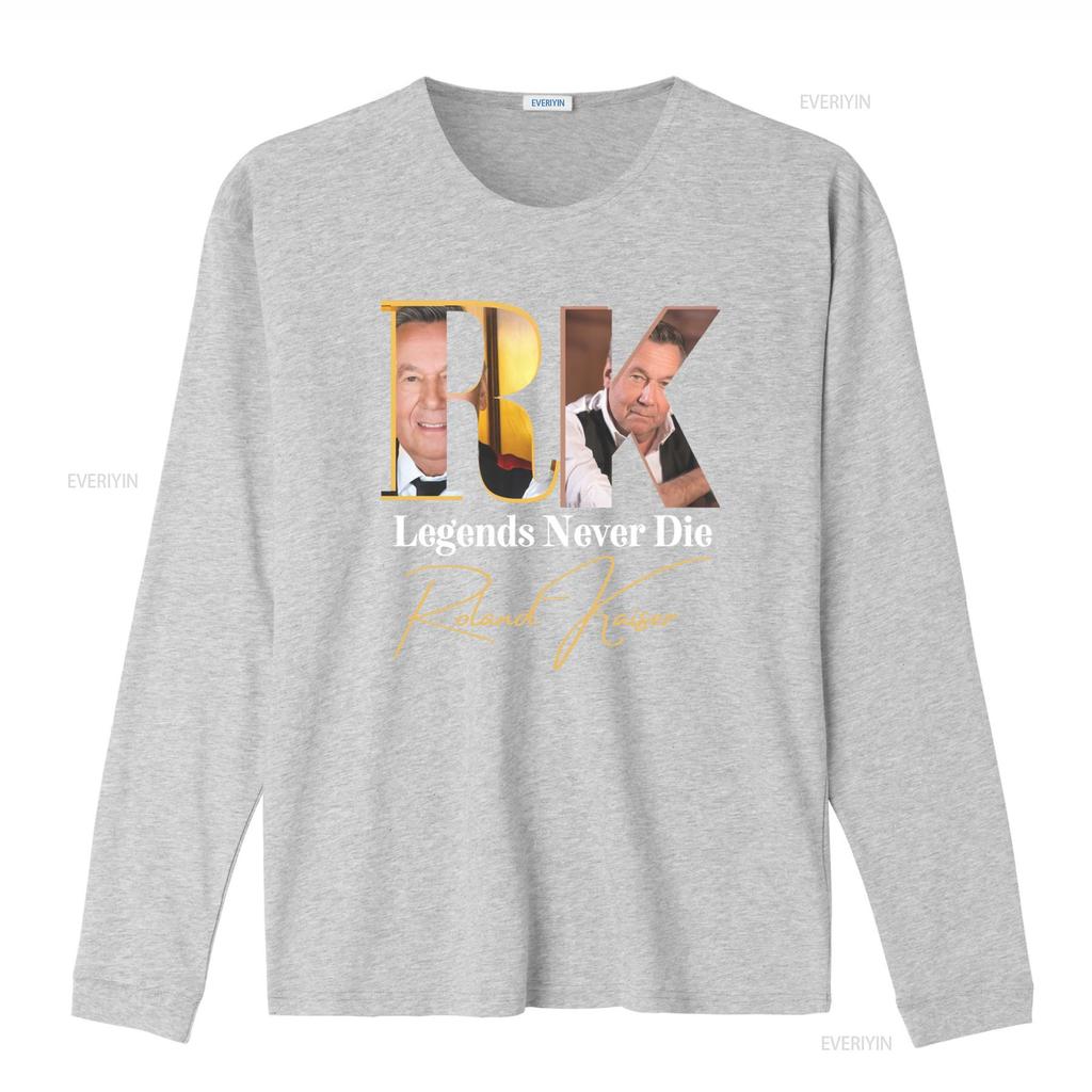 Roland Kaiser Konzert T Shirt Legends Never Die Design Fanartikel Vintage Washed Breathable Comfortable Unisex Slightly