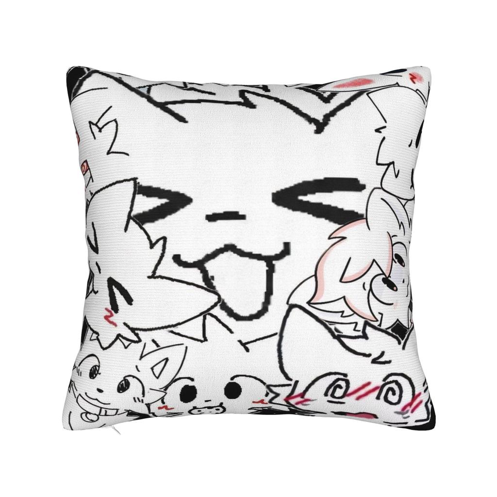 Квадратная наволочка Boykisser Чехол для подушки-кошки Наволочка с молнией на заказ Декоративная наволочка для автомобиля 18"