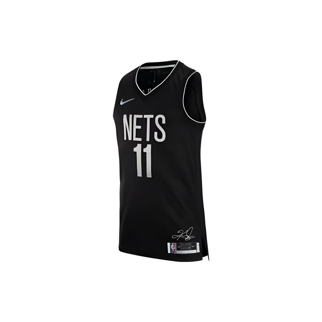 Nike Brooklyn Nets Kyrie Irving No. 11 Logo Print Mesh Basketball Jersey Men Tops Black DH8067-010