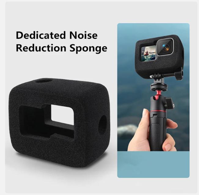 Windslayer для GoPro Hero 12 11 10 9, черный поролоновый чехол для лобового стекла, губка, шумоподавитель, ветрозащитный чехол Go Pro 11 10, аксессуары