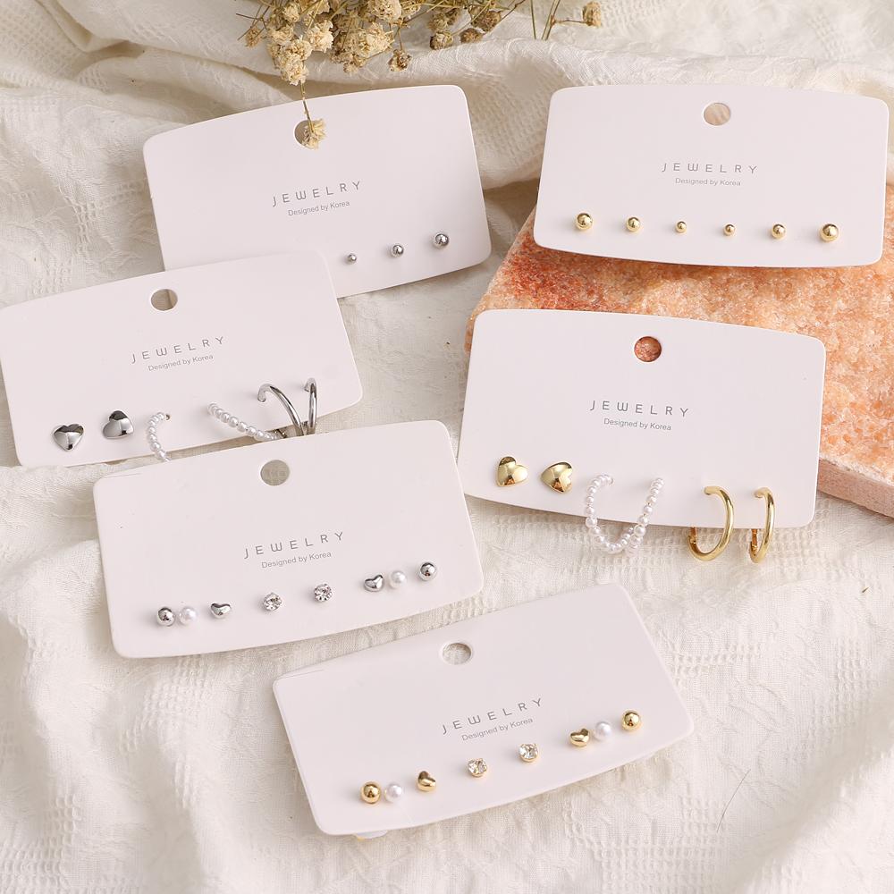 Fashion Small Ear Studs Women's Stud Earrings for Women Vintage Geometric Acrylic Drop Earring Set Female Jewelry