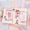 100sheet Sweet Korean Memo Pad Scrapbooking for Girl Cute Lace Bow Ballet Series Notepad Cute Student Non-sticky Memo Pad
