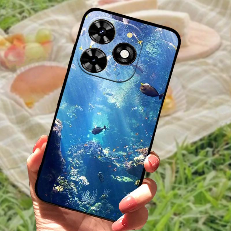 Для Tecno Spark 20 20C Чехол-бампер Силиконовый Мягкий Мраморный Черный Funda Coque для Tecno Spark 20 Pro Защитные Чехлы Spark20