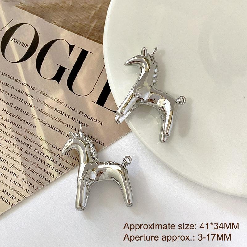 1 шт. Милые подвески-шармы в виде лошадок золотого и серебряного цвета для изготовления ювелирных изделий, ожерелья, серег, браслета, аксессуары для рукоделия