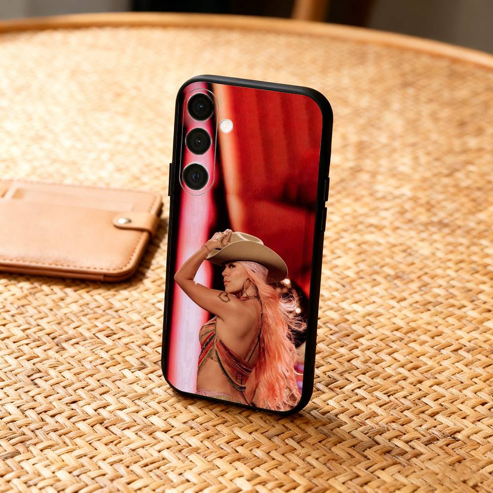 Singer K-Karol G Amargura Phone Case For Samsung A73,72,71,53,52,51,22,91,80, Soft Black Cover