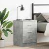 VidaXL Bedside Table Concrete Grey 38x35x56 Cm Engineered Wood 800458
