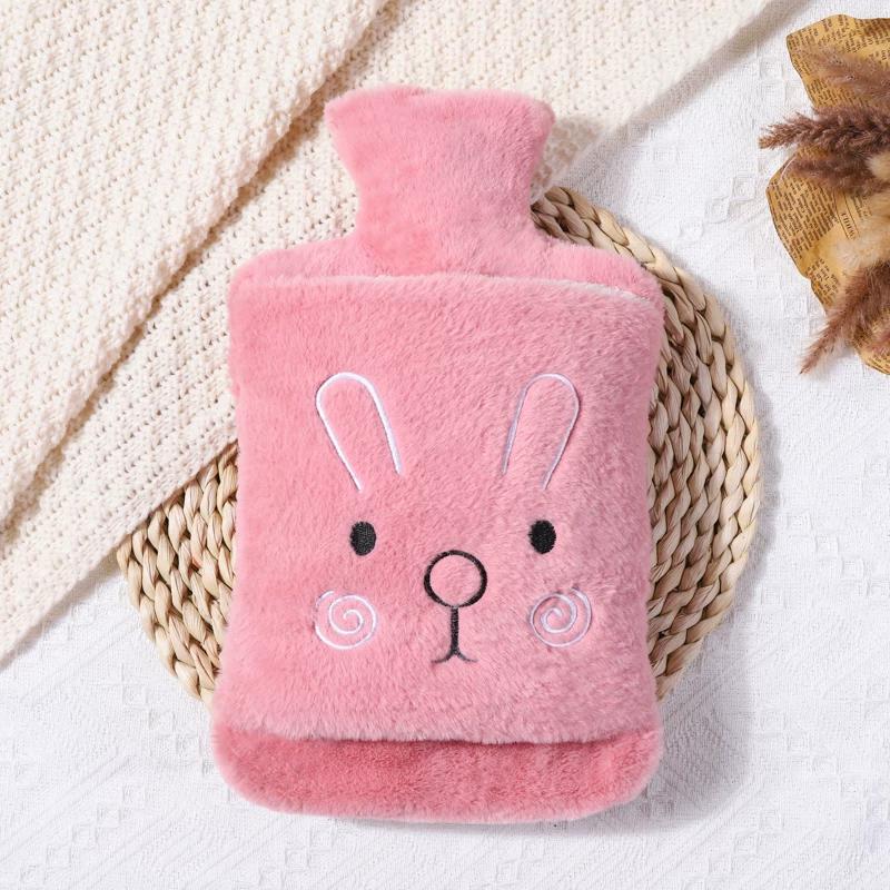Winter Thickened PVC Water Injection Type Hot Water Bag Student Class Explosion-Proof Flushing Hot-Water Bag Warm Hand Foot Removable Washable Cloth