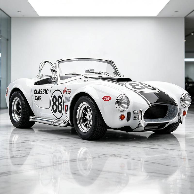 1/24 Shelby Cobra 427 S/C Модифицированный Автомобиль Металлическая Модель Автомобиля Литье под Давлением Металлический Автомобиль со Звуком и Светом для Коллекции
