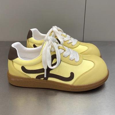 Милашка с горбатой головой~ Весенние ретро-ботинки на шнуровке, повседневные, спортивные, универсальные, маленькие белые туфли, женские, немецкие тренировочные туфли Forrest Gump