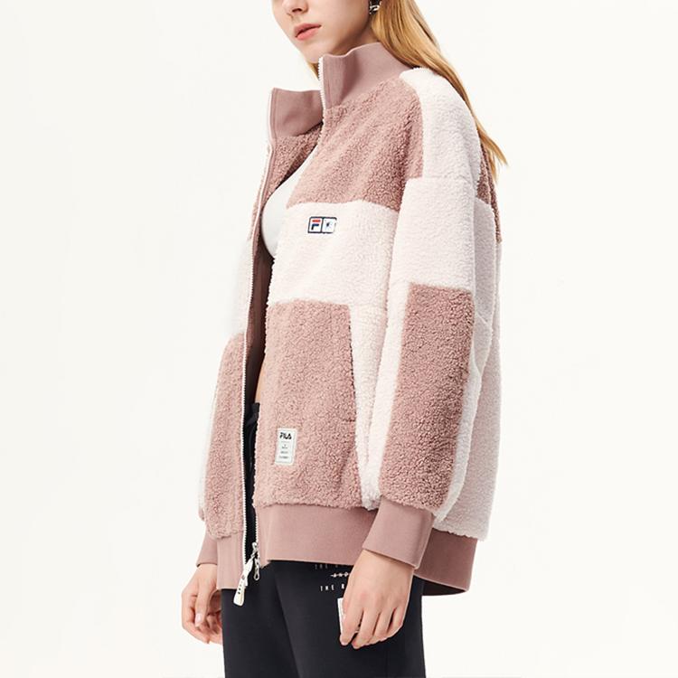 Fila X MIHARA YASUHIRO Коллаборация Спортивный Повседневный Искусственная Овчина Вязаная Куртка Женская Куртка Виктория-Пурпурный F11W143505F-VT