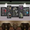 Graffiti Art High Foot Wine Glass Canvas Painting Bar Restaurant Wall Art Cocktail Menu Picture for Living Room Home Decor No Frame