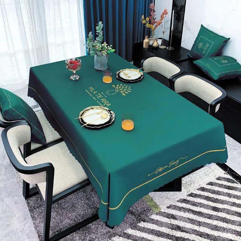 Современная минималистичная скатерть, украшение для кухни, покрытие для обеденного стола, водонепроницаемая и маслостойкая скатерть