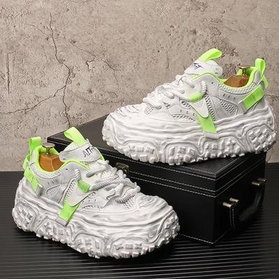 Модные новые кроссовки на толстой подошве, увеличивающие рост, сетчатые, с мягкой подошвой, удобные, дышащие и повседневные папины кроссовки от трендового b26