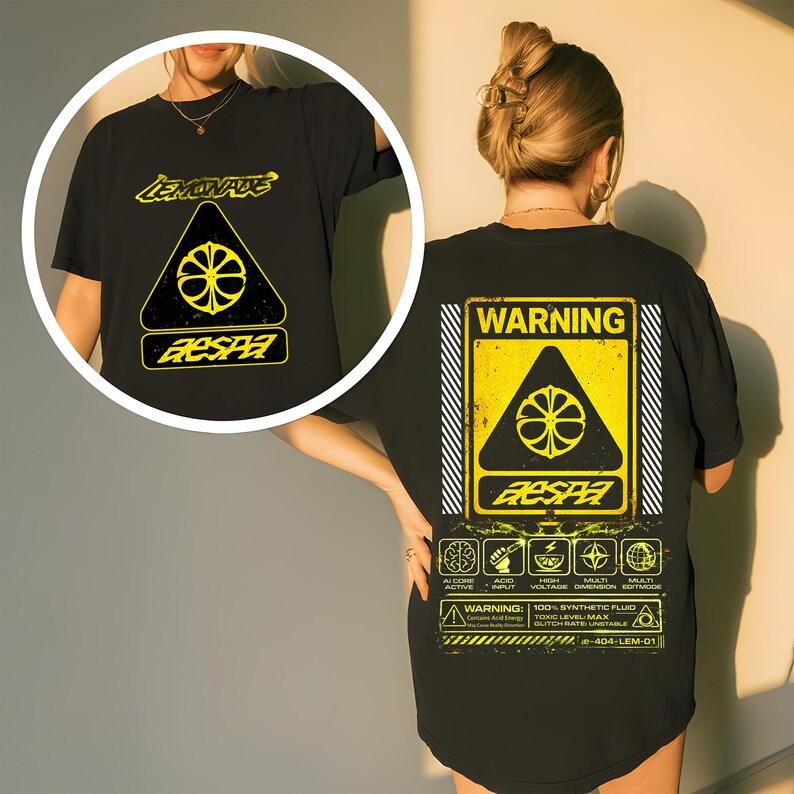 Retro Aespa Lemonade Shirt, Lemonade Sweatshirt, Aespa Members Karina, Giselle, Ningning, Winter, AESPA Synk Parallel Line Tour 2026 Shirt