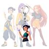Witch Hunters Keychain Rich Character Modeling Lightweight Portable Key Chain Vibrant Color Anime Girl