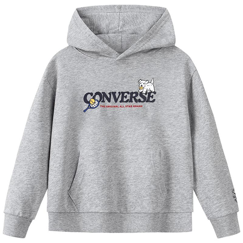 Converse Детская толстовка с капюшоном из хлопкового флиса