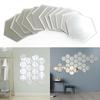 Hexagonal Three-Dimensional Mirror Wall Stickers Personalized Decorative Mirror Stickers