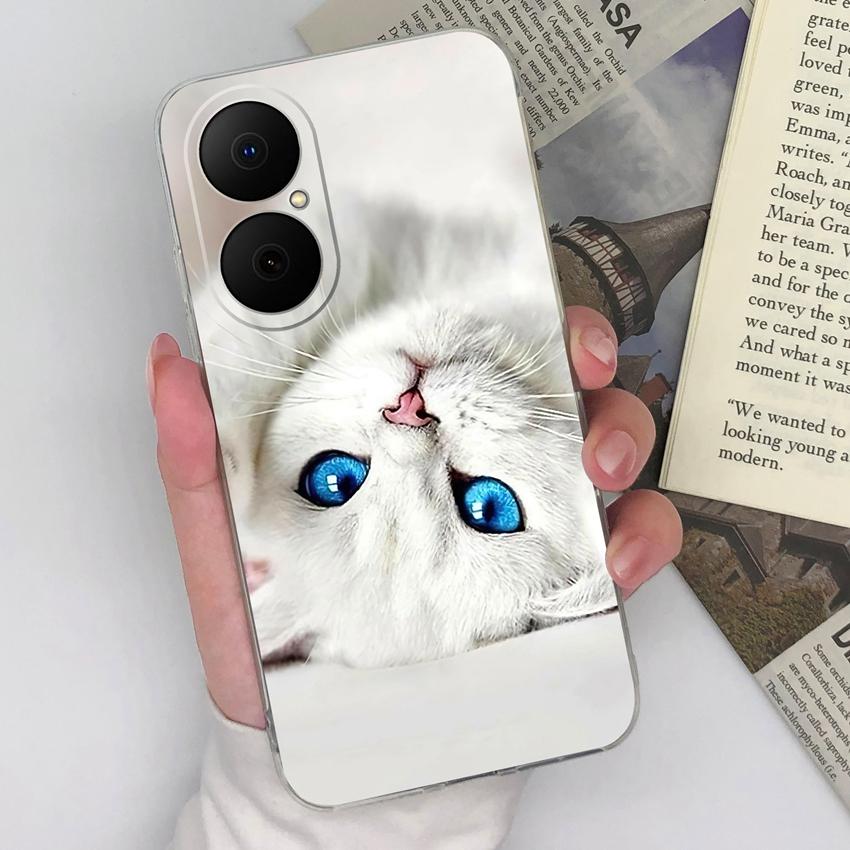 Для Huawei Enjoy 70x 80 Y5 Y6 P40 P50 Y8p чехлы чехол милые узоры совы прозрачный силиконовый защита камеры пылезащитный чехол для Huawei телефон сумки