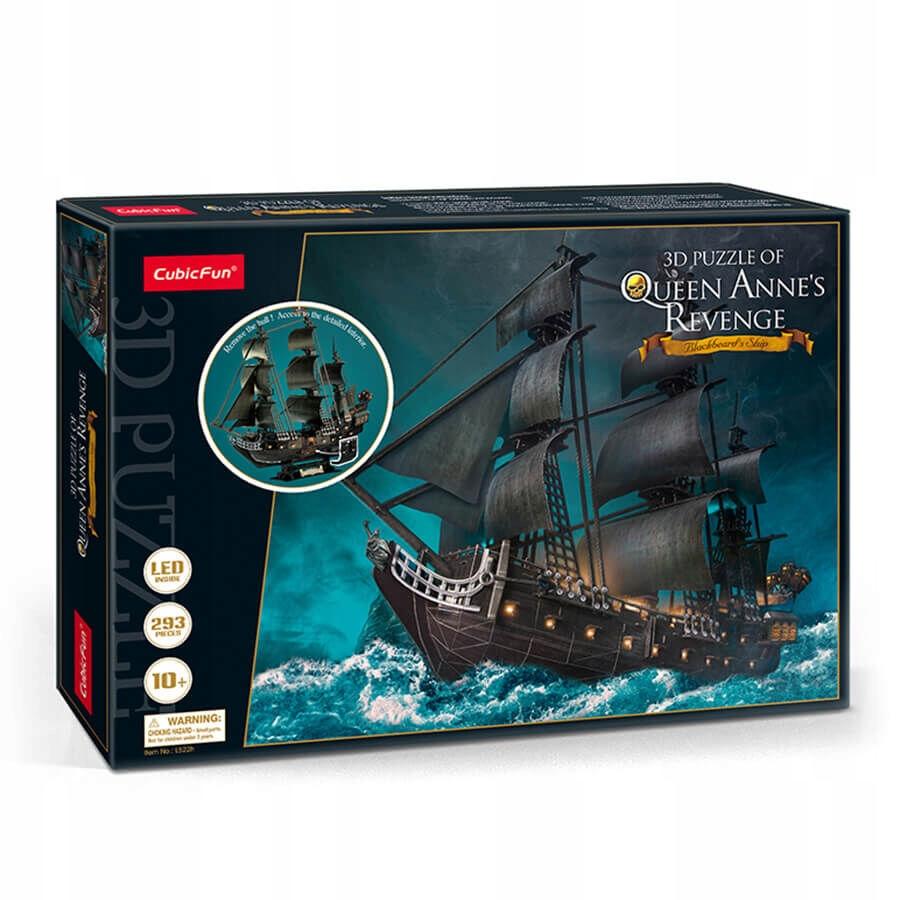 Cubic fun puzzle 3d zemsta królowej anny 293 elementy wersja led l522h