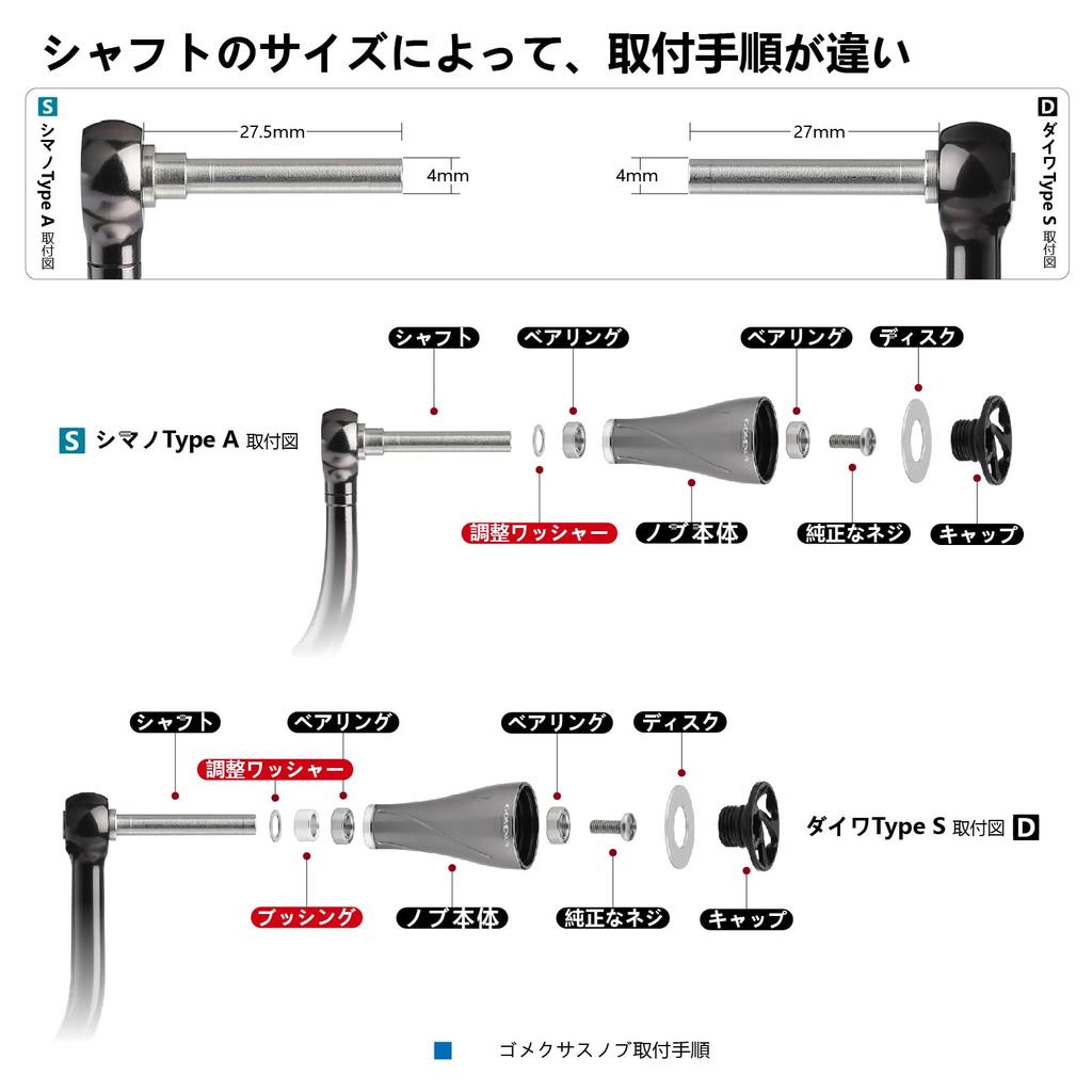 Gomexus A20P Reel Handle Knob Daiwa Type Shimano Type Legalis Replacement Handle Aluminum Alloy 20mm Knob Compatible with Spinning and Baitcasting