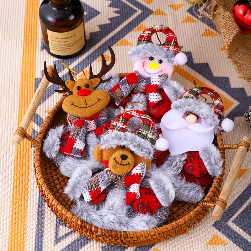 Christmas decorations, fabric pendants, Christmas tree pendants, Santa Claus doll pendant gifts