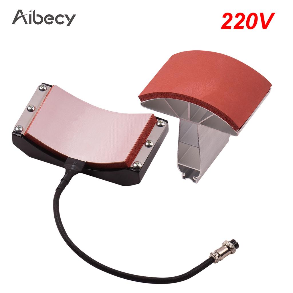 Aibecy Насадка для термопереноса на кепки/шляпы, нагревательная, силикогелевая, 5,5x3 дюйма, 110В/220В, для термопресса, машины для нагрева кепок