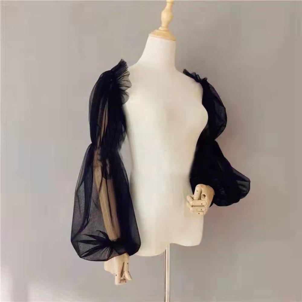 1 пара тонких рукавов-фонариков, дышащие сетчатые рукава, свадебные нарукавники для женщин