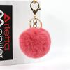 ASLSAW 8CM Faux Leather Artifici Fur PomPom KeyChain Rabbit Hair Bulb Bag Pom Pom Ball Key Chain Pendant Porte Clef for Women