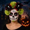 Преувеличенный Хэллоуинский Обруч для Волос Декор на Хэллоуин Готическая Повязка для Волос с Цветком Дом с Привидениями