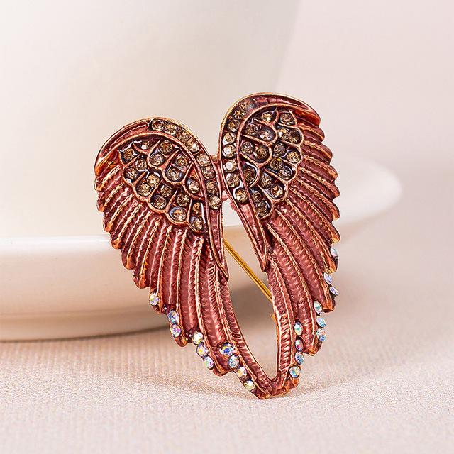 New Blue Angel Wings Jewelry Brooches For Women Corsage Suit Pin Fashion Accessories