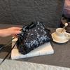 Popular Versatile Shoulder Bag Fashionable Simple Niche Design High Value 2025 New Sequined Dumpling Tote Women's Bag