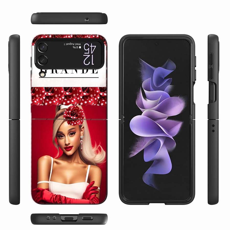 Чехол для телефона Ariana Grande для Samsung Z Flip 6 7 5G Z Flip 5 Galaxy Z Flip 3 4 5G ZFlip Ударопрочный Жесткий Чехол TPU PC Coque Capa S