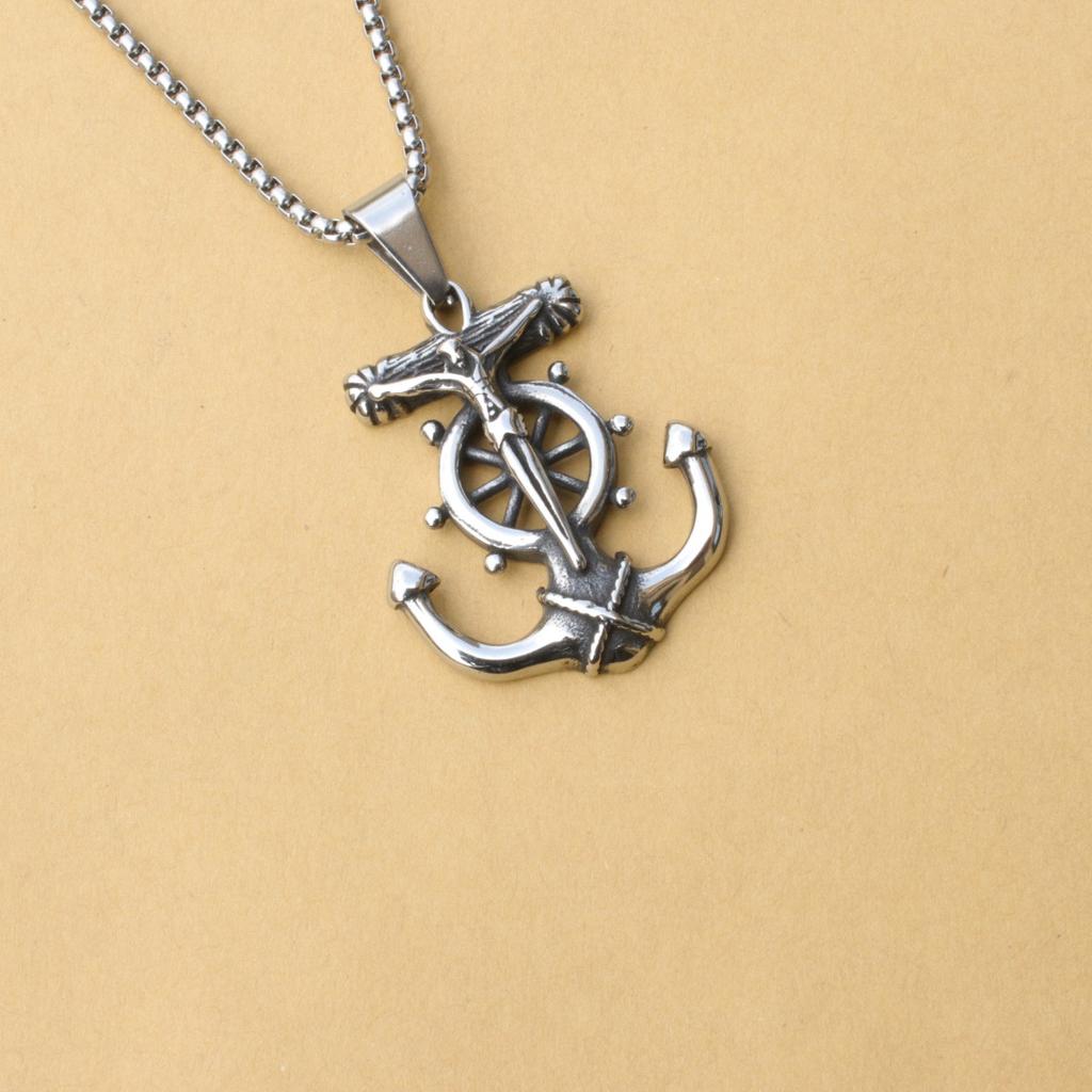 Аксессуары из нержавеющей стали Ожерелье Мужские ювелирные изделия Подвеска Navy Подвеска из титановой стали Якорь