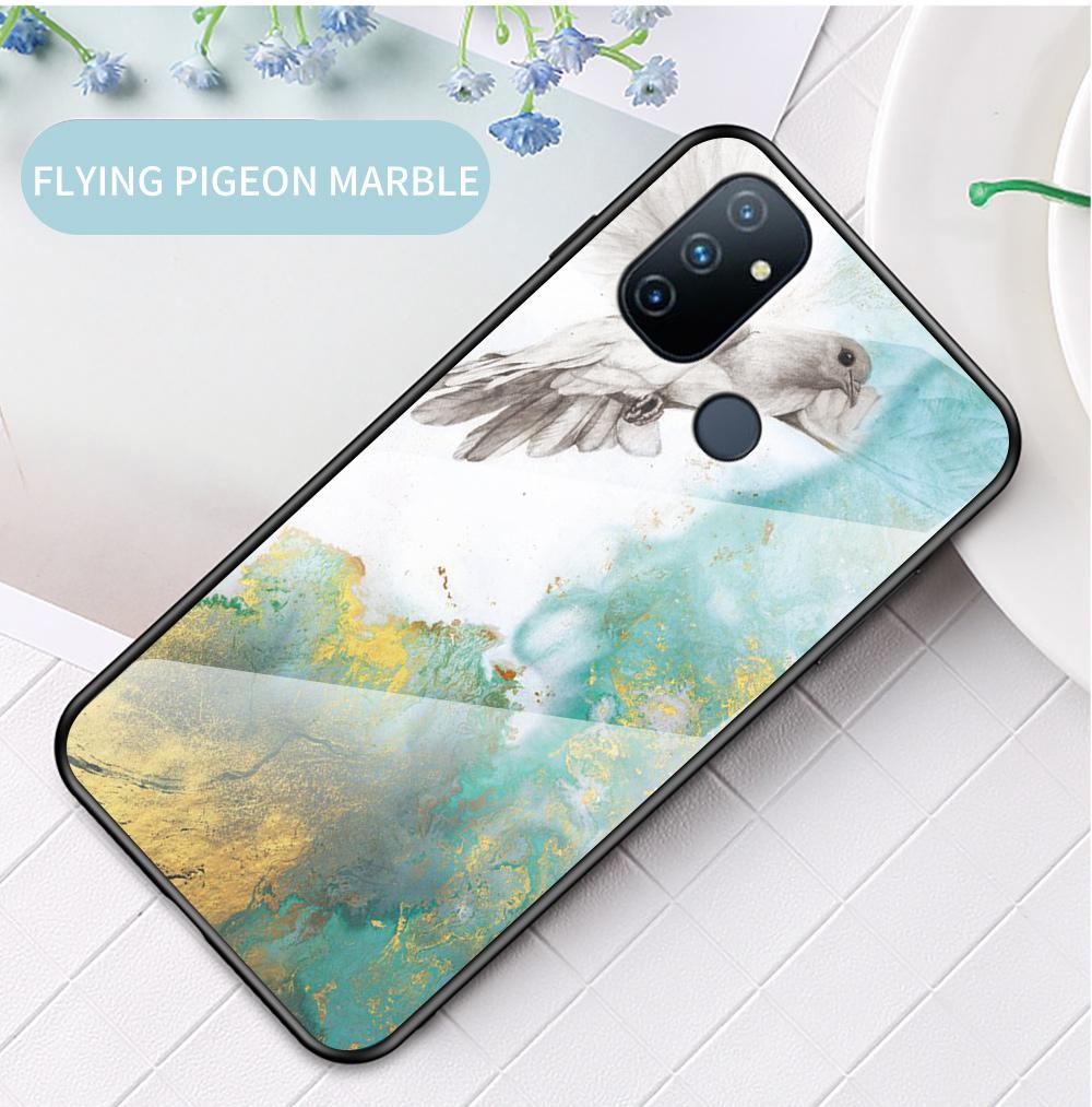 Чехол для OnePlus 10 11 Pro 10T 9 RT Nord 3 N10 N20 N30 N300 CE 2 3 Lite ACE 2V Pro 2T, чехол из мраморного закаленного стекла, задняя крышка