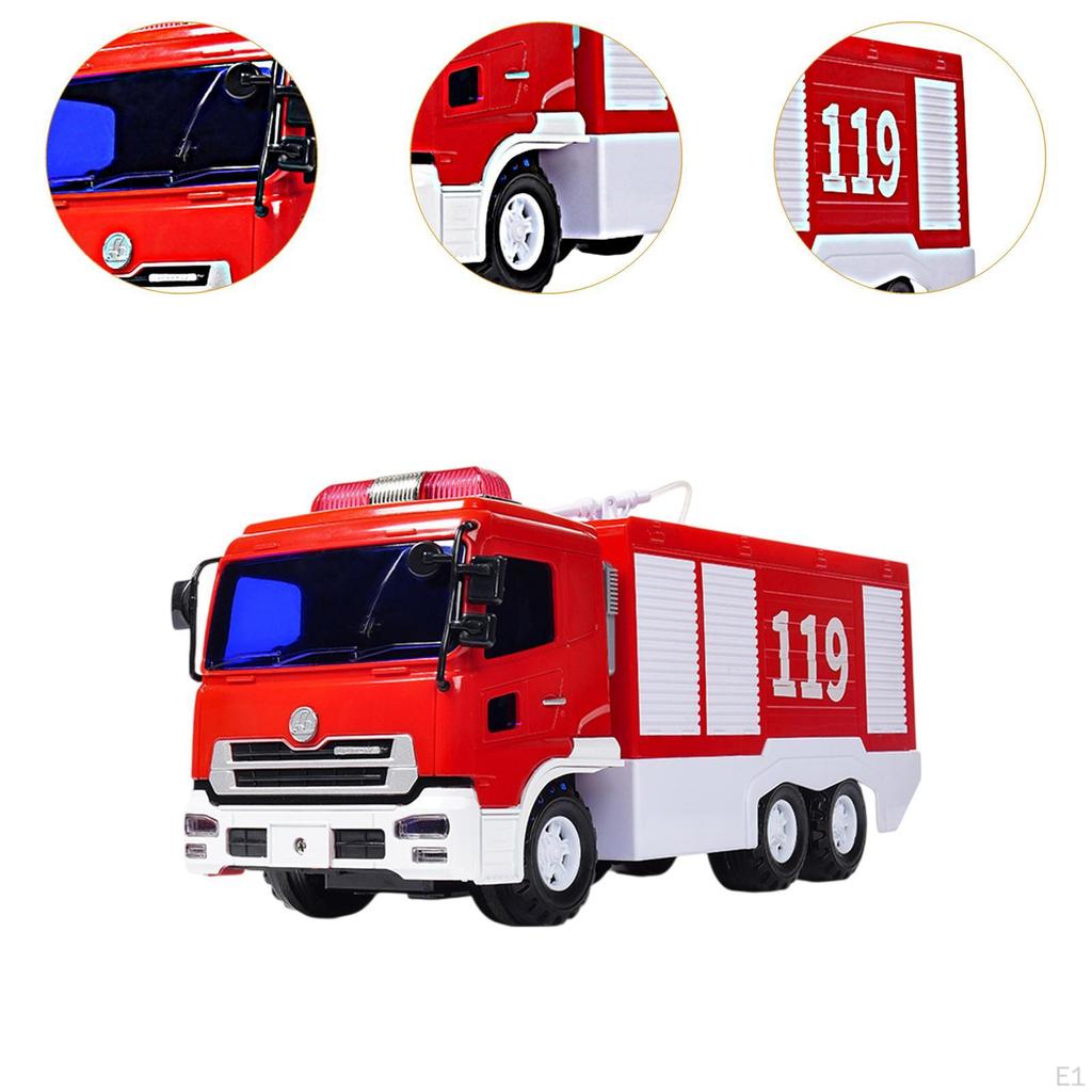 Пожарная машина, настоящее распыление воды, ролевая игра, дорожная игрушка, инерционный двигатель, сила трения