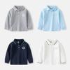 Children's Fashion Polo Shirt Autumn Boys Solid Color Lapel Casual Shirt
