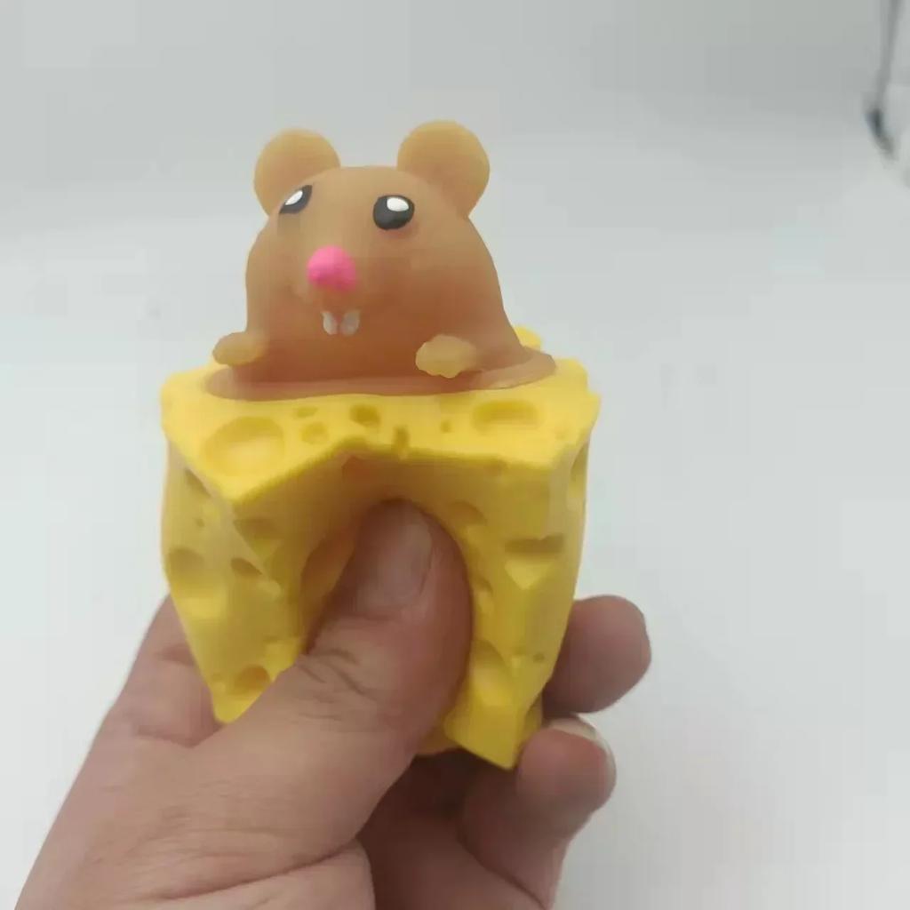 Снимающий стресс Питомец Сыр Мышь Сыр Щипок Веселый Стресс-мяч Вент Белка Чашка Игрушка для розыгрышей Антистресс Игрушка Маленькие игрушки Игрушка-непоседа