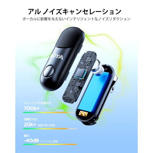 BOYA Magic-02 Wireless Lapel Microphone - 30 Hours of Continuous Use, 100m Transmission Range, Safety Track & Limiter - 4-in-1 Mini Lapel Microphone (