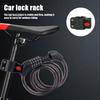 Велосипедный тросовый замок с 5-значным устойчивым к сдвигу ПВХ-покрытием, универсальный противоугонный замок для безопасности велосипедного скутера