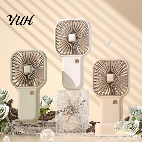 Portable Fan Handheld with Ice Cooling 6 Gear Wind Mini Personal Fans Pocket Size Detachable Base Lightweight Rechargeable Quiet for Office
