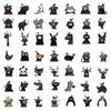 50pcs line Animals Stickers Simple Cartoon Stickers For Laptop Suitcase Skateboard Guitar Cartoon Stickers Kid Gift Toys