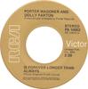 7-дюймовая пластинка PORTER WAGONER  DOLLY PARTON  Is Forever Longer Than AlwaysIf Yo PB10652 RCA 1976 США Кантри/Фолк Б/у