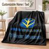 Custom Text Flannel Blanket New Holland Print Warm Cozy Blanket Home Sofa Bedding