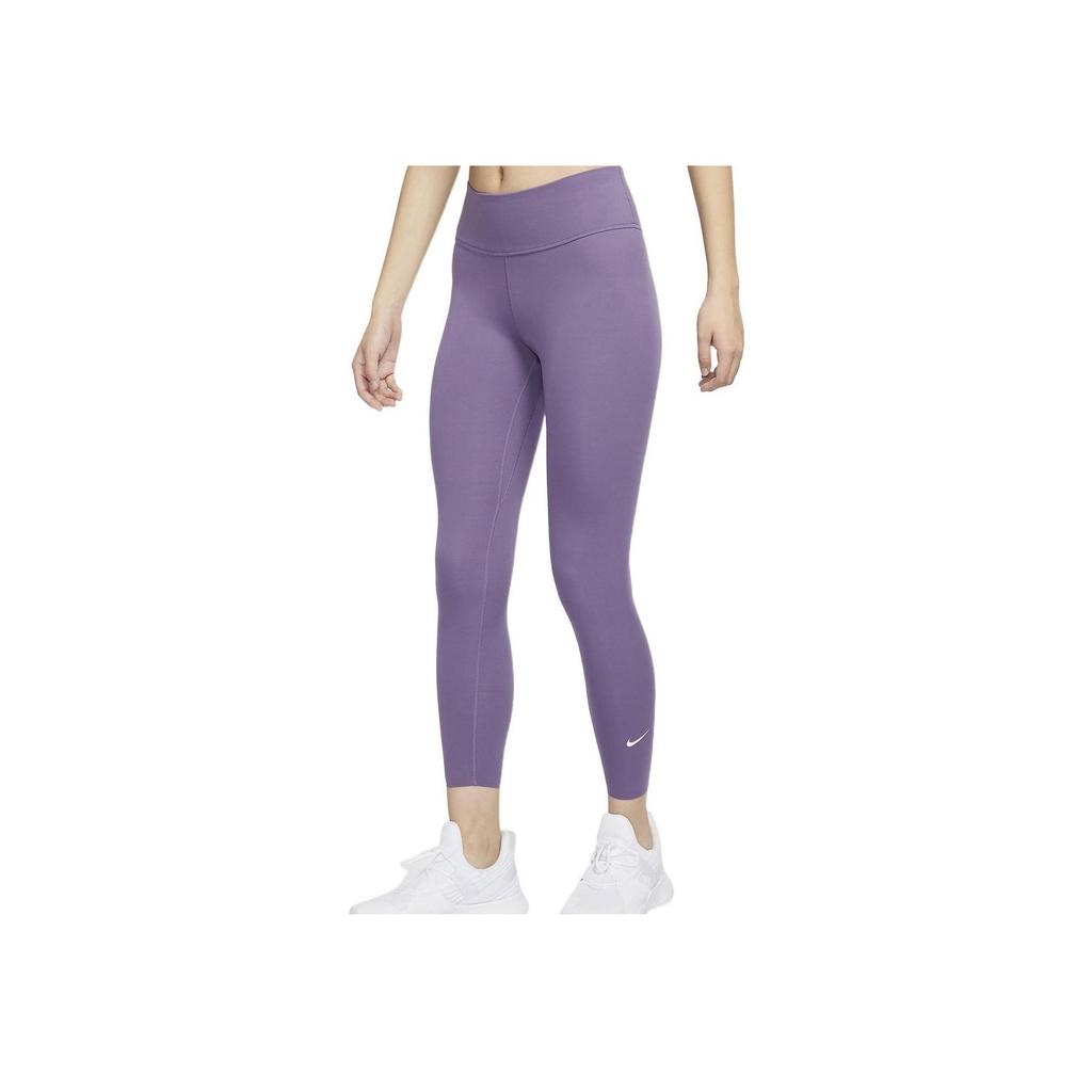 Nike Однотонные быстросохнущие тренировочные брюки Nine-Point со средней посадкой, женские брюки цвета дымчато-фиолетовый DQ1171-574