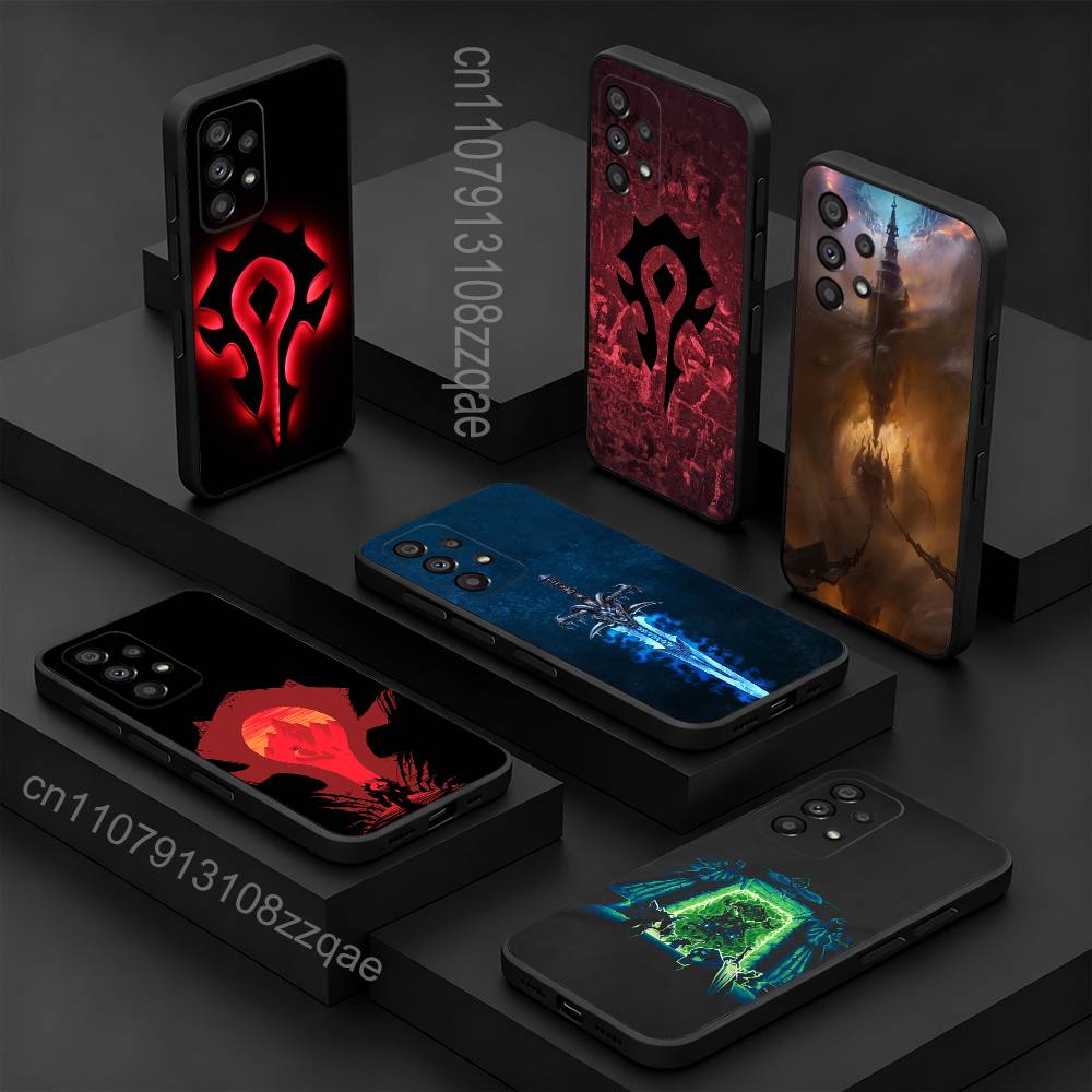 W-World Of W-Warcraft Cool Phone Case For Samsung S 9,10,21,30,22,23,24,25,26,Ultra,Plus,Lite,FE,4,5G Black Soft Precise