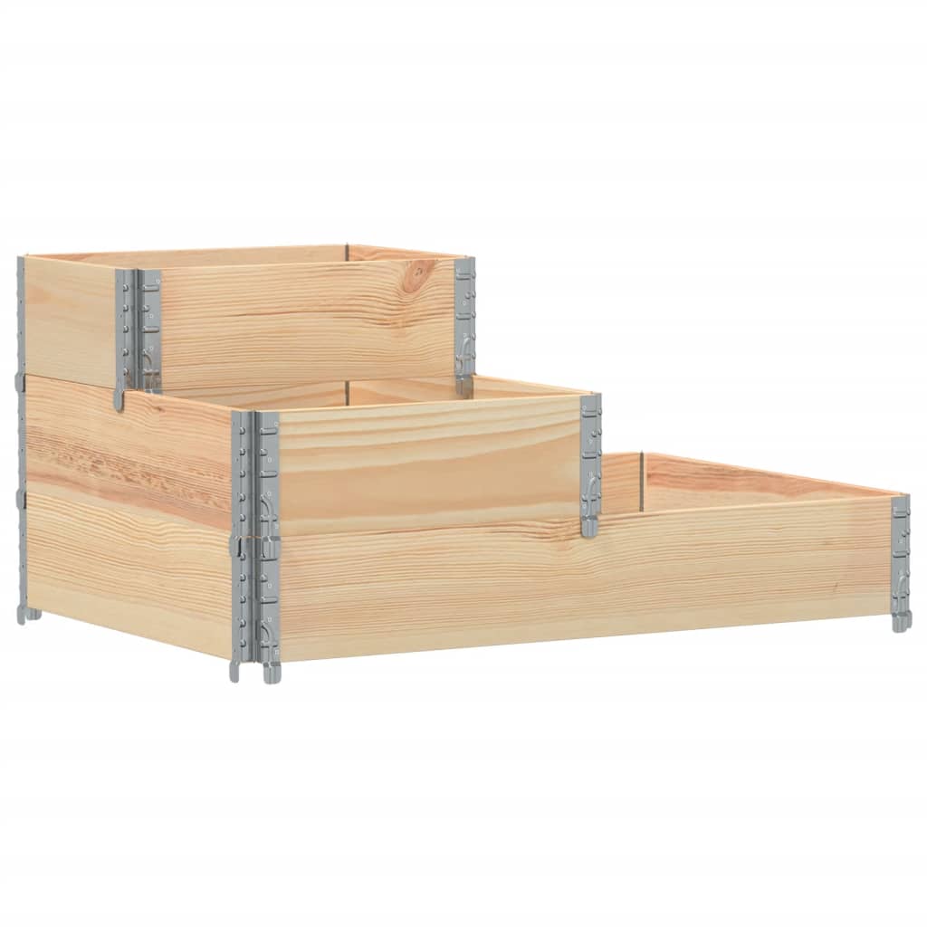 3 Tier Raised Garden Bed 120 x 80 cm Solid Pine Wood